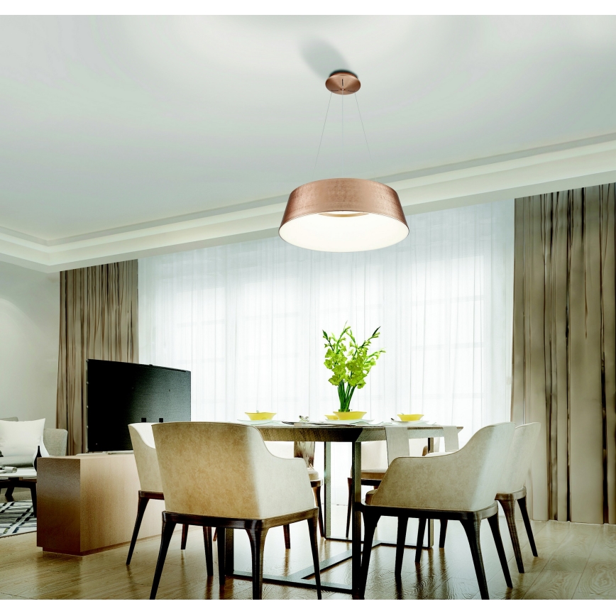 Azzardo AZ5095 - Lampadario a sospensione con filo LED dimmerabile EMMA LED/60W/230V oro + telecomando