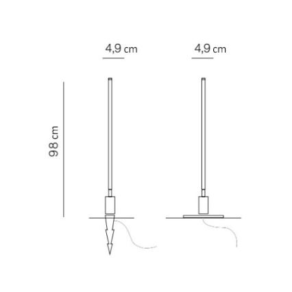 Azzardo AZ5338 - Lampe LED extérieure FREDO LED/12W/230V IP54 98 cm