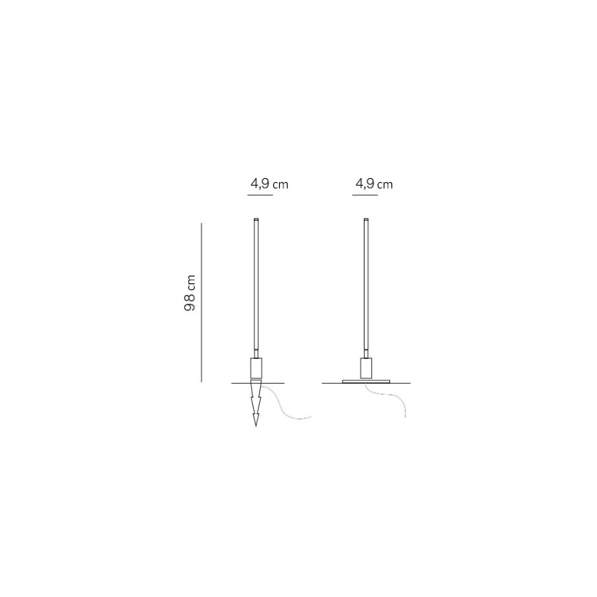Azzardo AZ5338 - Lampe LED extérieure FREDO LED/12W/230V IP54 98 cm