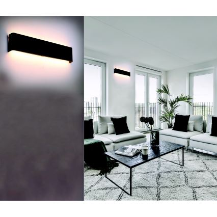 Azzardo AZ5342 - Lampada da parete LED GALASSO LED/30W/230V 83 cm nero