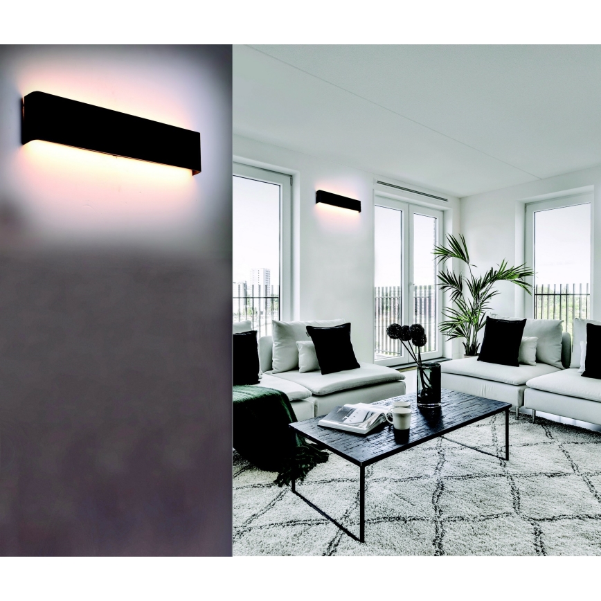 Azzardo AZ5342 - Lampada da parete LED GALASSO LED/30W/230V 83 cm nero