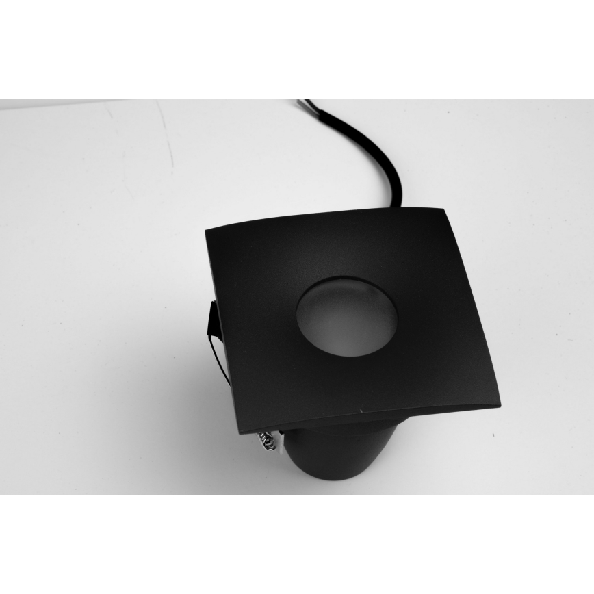 Azzardo AZ5392 - Badezimmer-Einbauleuchte ROMOLO 1xGU10/50W/230V IP65 schwarz