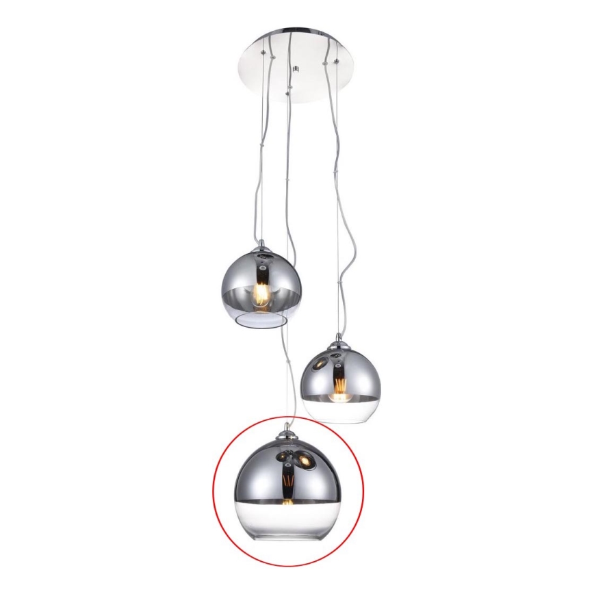 Azzardo - Vetro di ricambio per lampadario BALL - grande diametro 24 cm