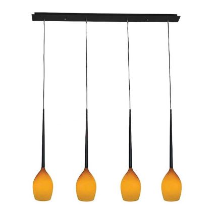 Azzardo - Vetro di ricambio per lampadario IZZA - giallo diametro 13 cm