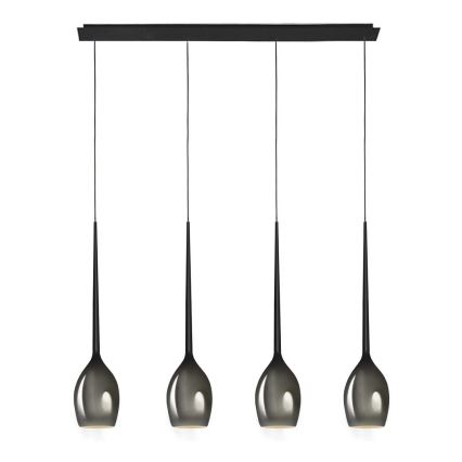 Azzardo - Vetro di ricambio per lampadario IZZA - nero diametro 13 cm
