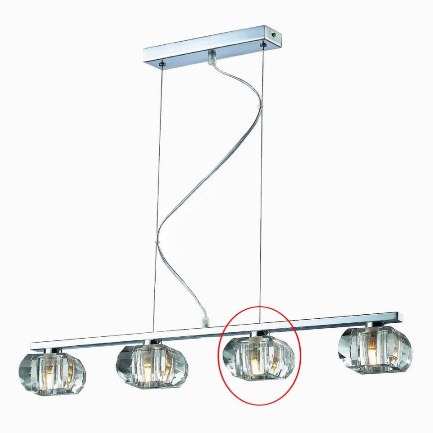 Azzardo - Vetro di ricambio per lampadario RUBIC