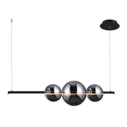 Azzardo - Vetro di ricambio per lampadario SANDRA nero/cromo - piccolo diametro 15 cm