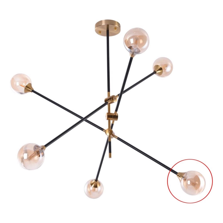 Azzardo - Vetro di ricambio per lampadario SOLEN diametro 13,5 cm