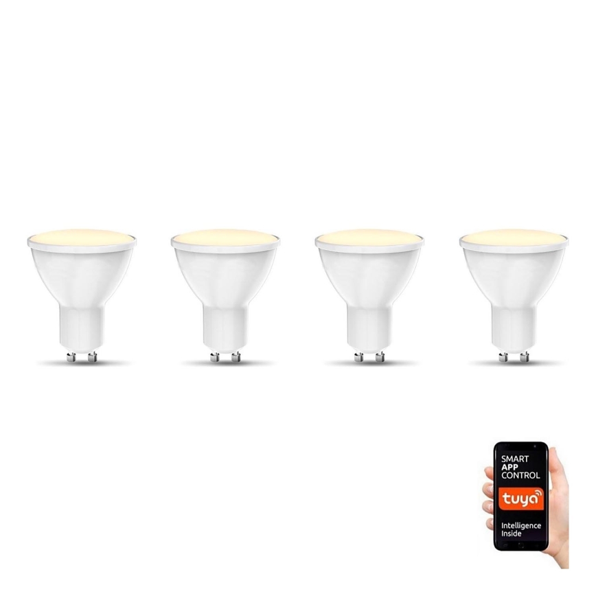 B.K. Licht 1261 - SET 4x Dimmbares LED-Leuchtmittel GU10/5,5W/230V Wi-Fi Tuya 2700K