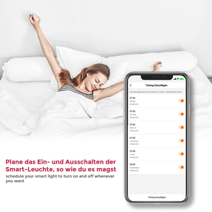 B.K. Licht 1261 - SET 4x Dimmbares LED-Leuchtmittel GU10/5,5W/230V Wi-Fi Tuya 2700K
