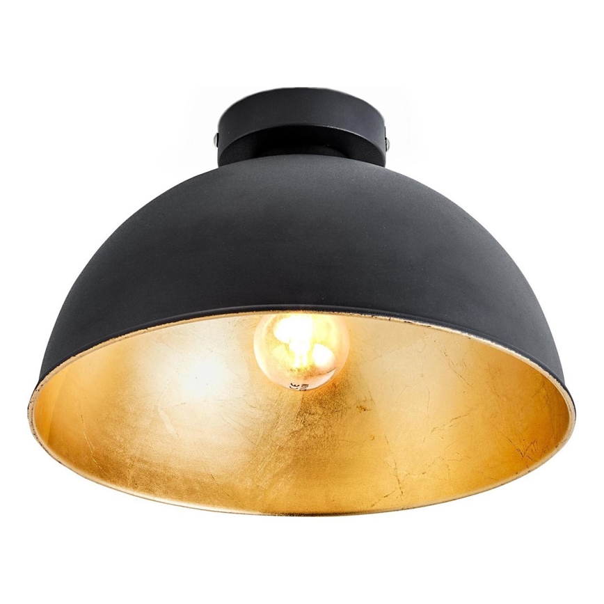 B.K. Licht 1322 - Deckenleuchte 1xE27/60W/230V schwarz/golden