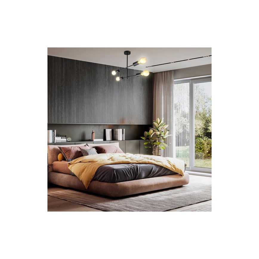 B.K. Licht 1343 - Kronleuchter auf einer Stange 4xE27/60W/230V