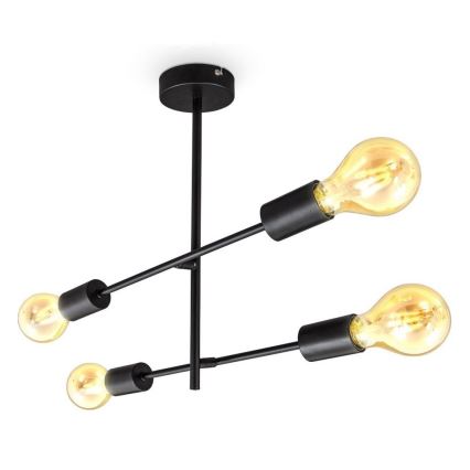 B.K. Licht 1343 - Kronleuchter auf einer Stange 4xE27/60W/230V