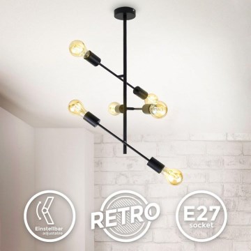 B.K. Licht 1344 - Kronleuchter auf einer Stange 6xE27/60W/230V