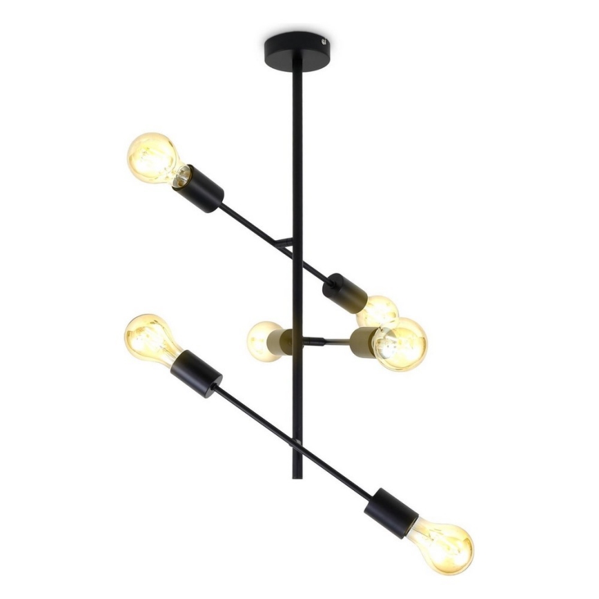 B.K. Licht 1344 - Kronleuchter auf einer Stange 6xE27/60W/230V
