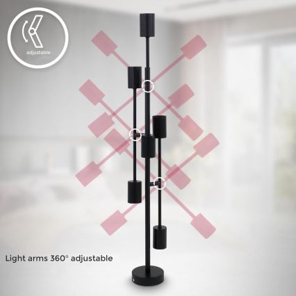 B.K. Licht 1344 - Kronleuchter auf einer Stange 6xE27/60W/230V
