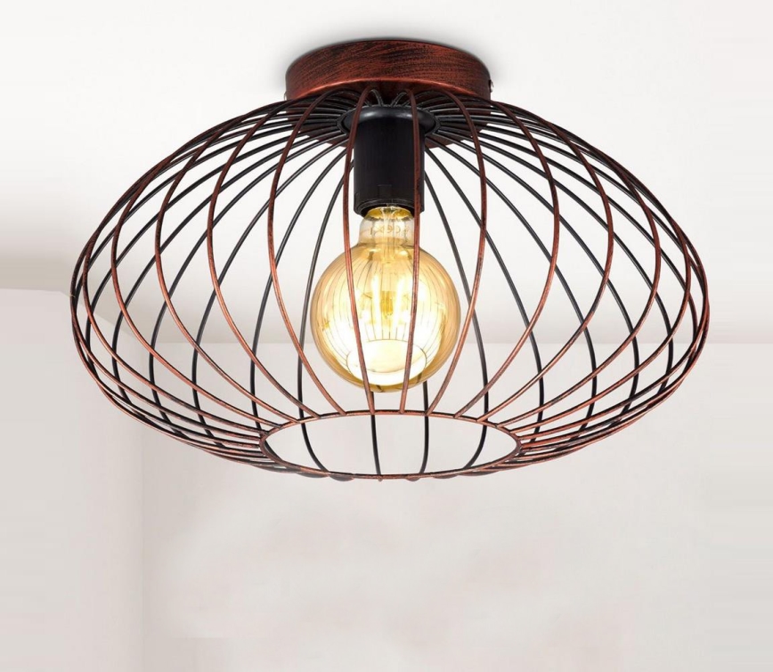 B.K. Licht 1471 - Aufsatzkronleuchter RETRO 1xE27/40W/230V Kupfer