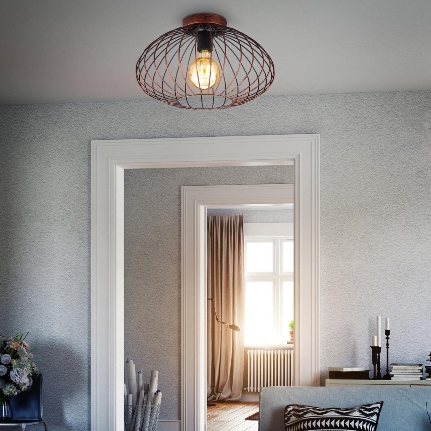 B.K. Licht 1471 - Aufsatzkronleuchter RETRO 1xE27/40W/230V Kupfer