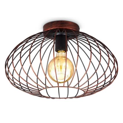 B.K. Licht 1471 - Aufsatzkronleuchter RETRO 1xE27/40W/230V Kupfer