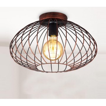 B.K. Licht 1471 - Lampadario a plafone  RETRO 1xE27/40W/230V rame