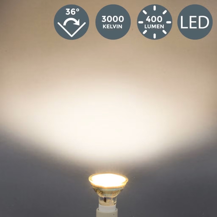 B.K.Licht - SET 10x LED-Leuchtmittel GU10/5W/230V 3000K