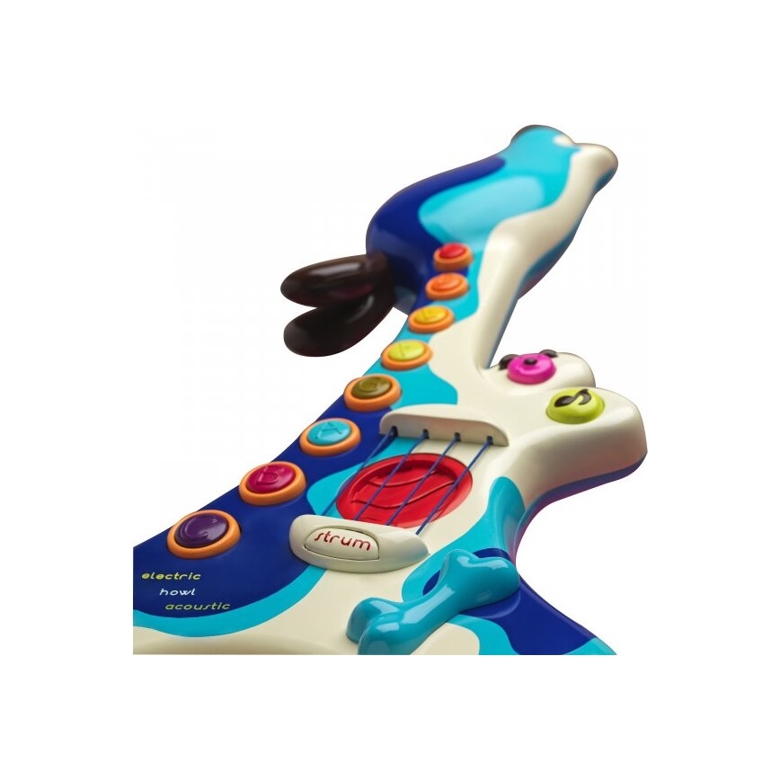 B-Toys - Chitarra elettrica per bambini Dog Woofer 3xAA