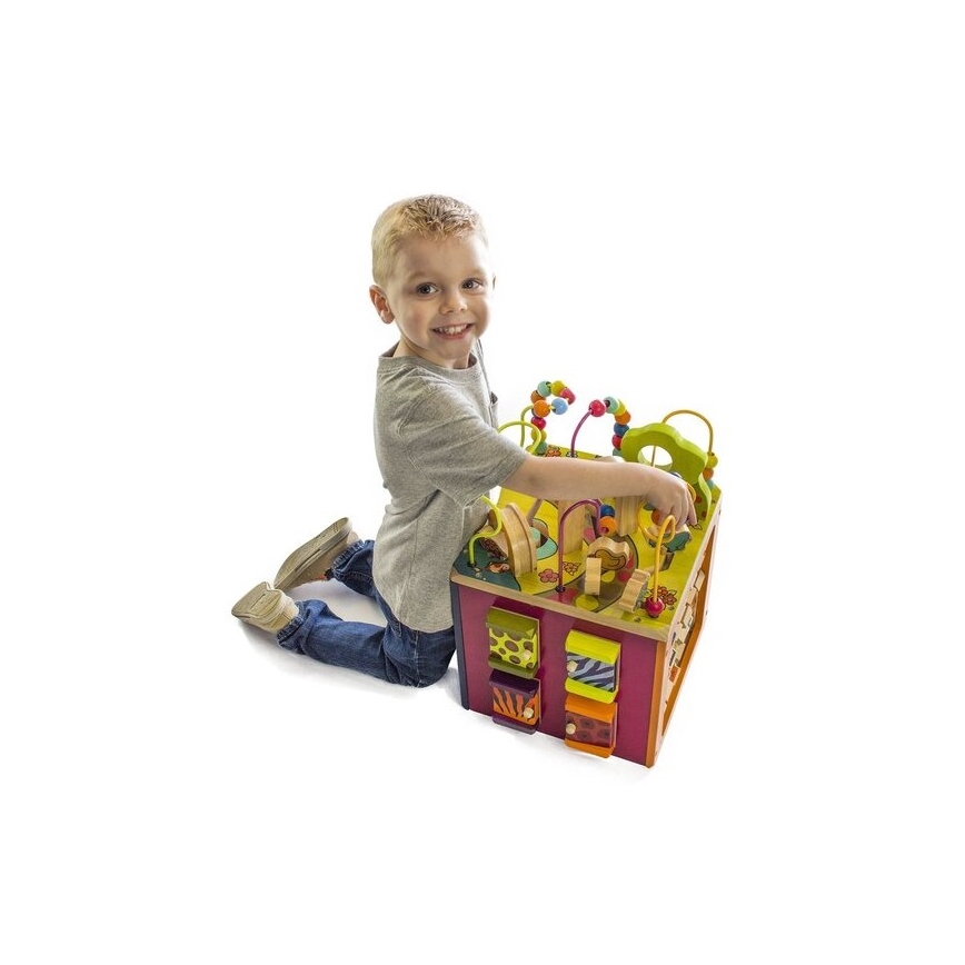 B-Toys - Cubo interattivo Zoo gomma fig