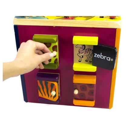 B-Toys - Cubo interattivo Zoo gomma fig