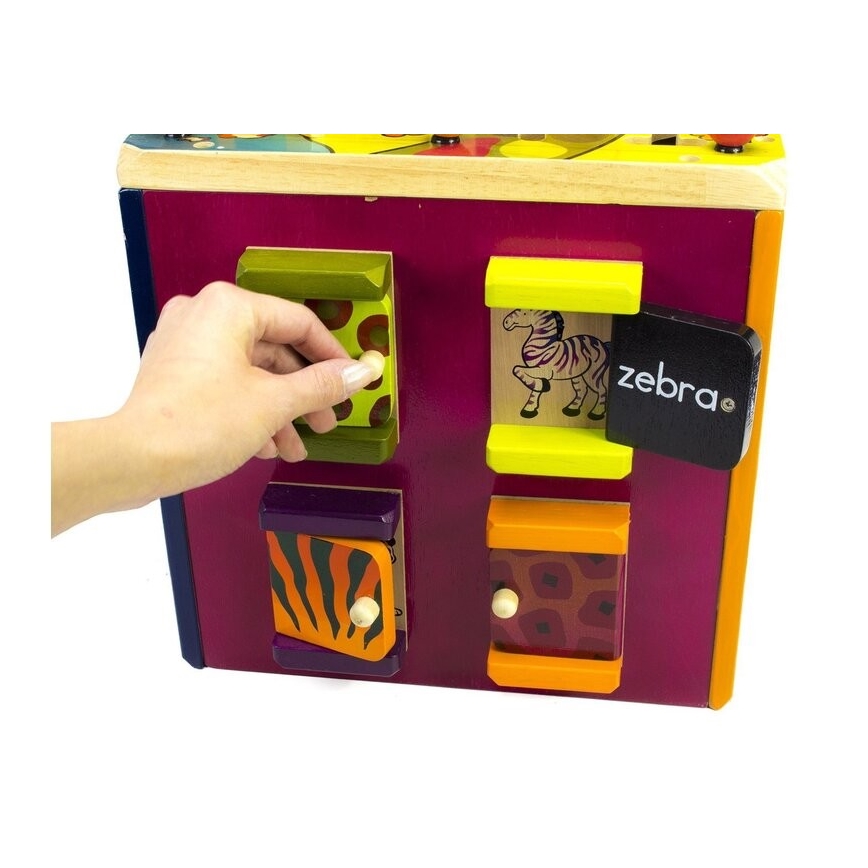 B-Toys - Cubo interattivo Zoo gomma fig