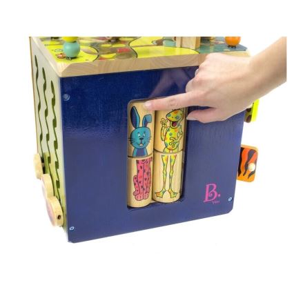 B-Toys - Cubo interattivo Zoo gomma fig