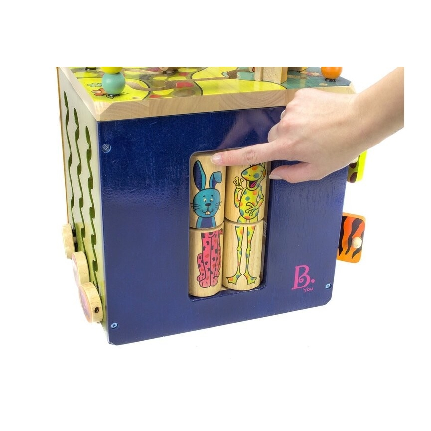 B-Toys - Cubo interattivo Zoo gomma fig