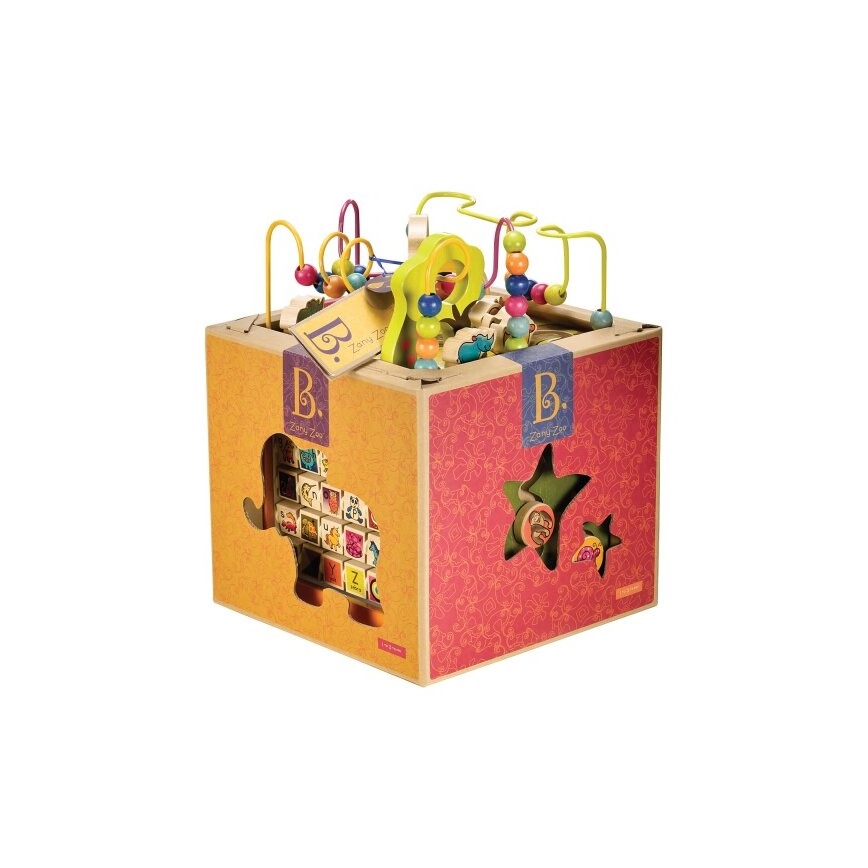 B-Toys - Cubo interattivo Zoo gomma fig