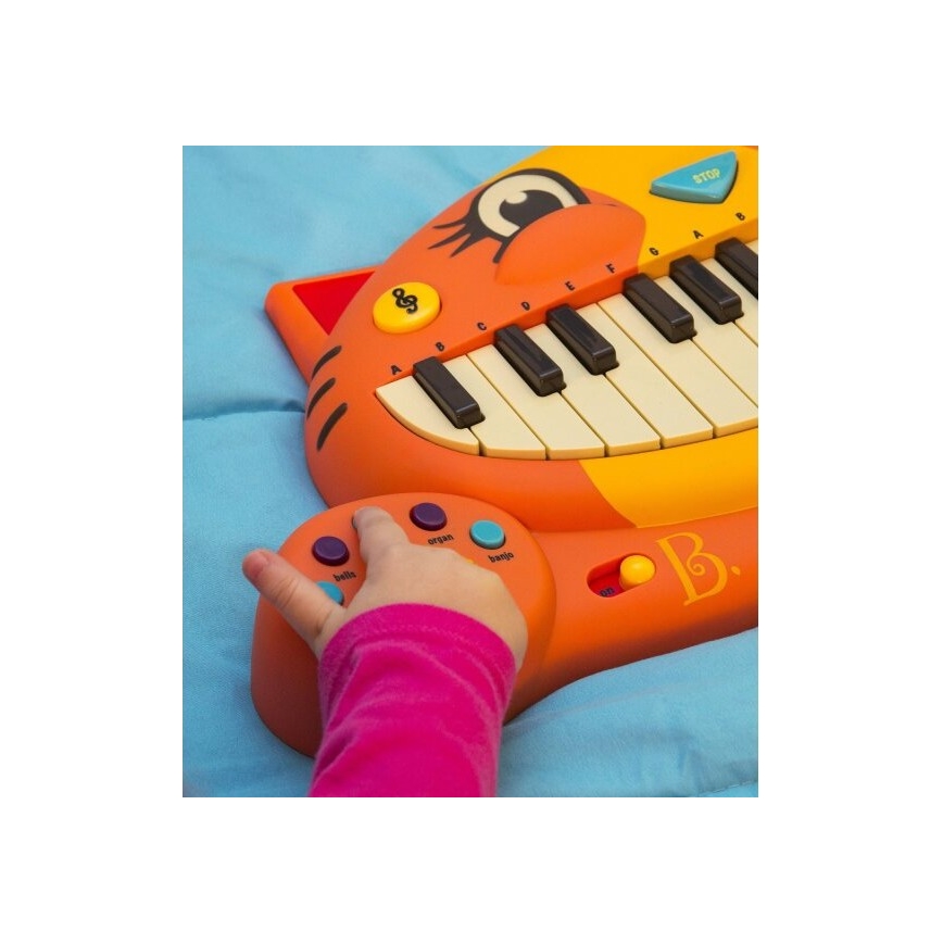 B-Toys - Pianoforte per bambini con microfono Cat 4xAA