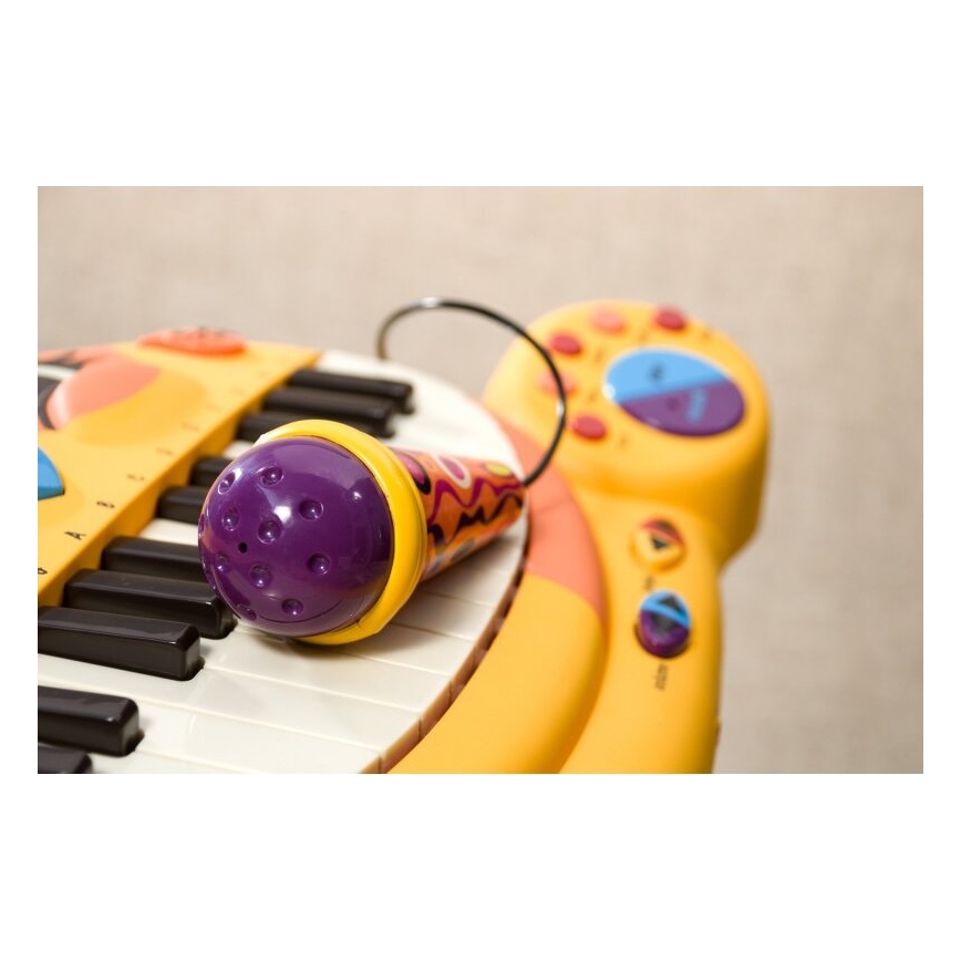 B-Toys - Pianoforte per bambini con microfono Cat 4xAA