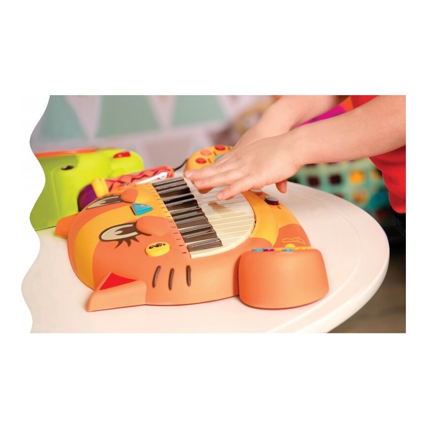 B-Toys - Pianoforte per bambini con microfono Cat 4xAA