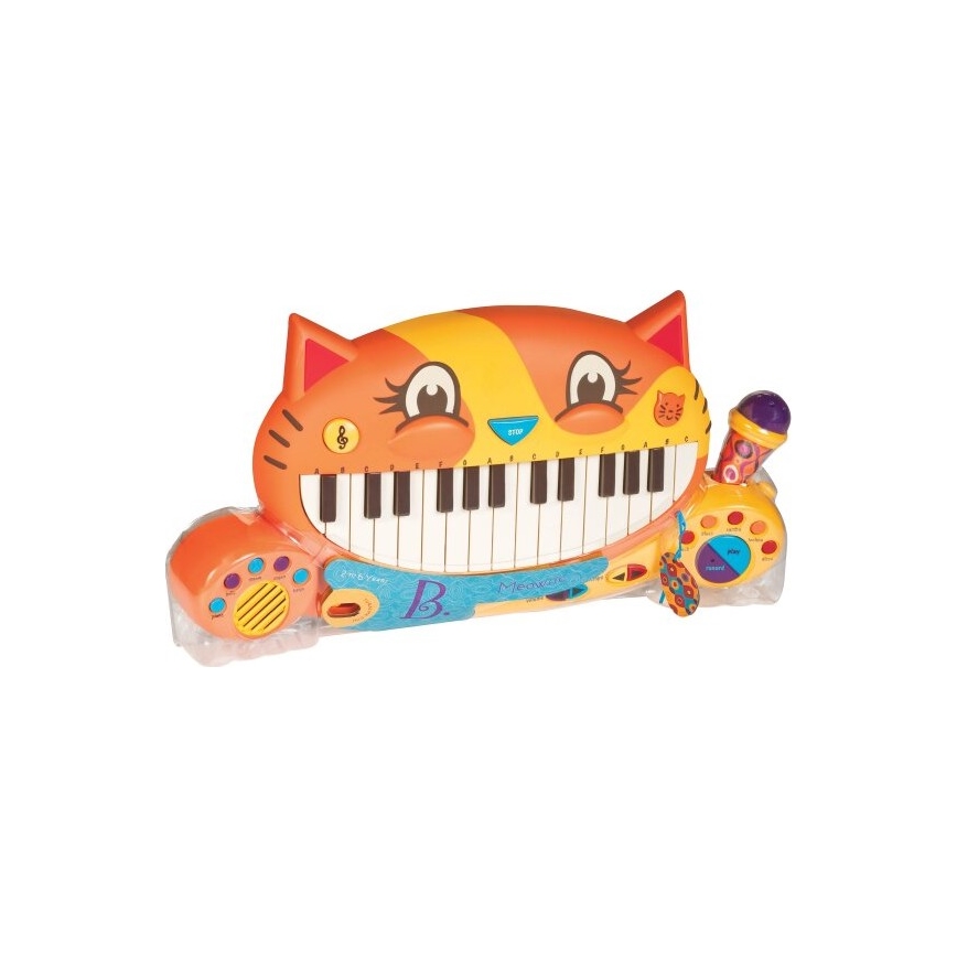 B-Toys - Pianoforte per bambini con microfono Cat 4xAA
