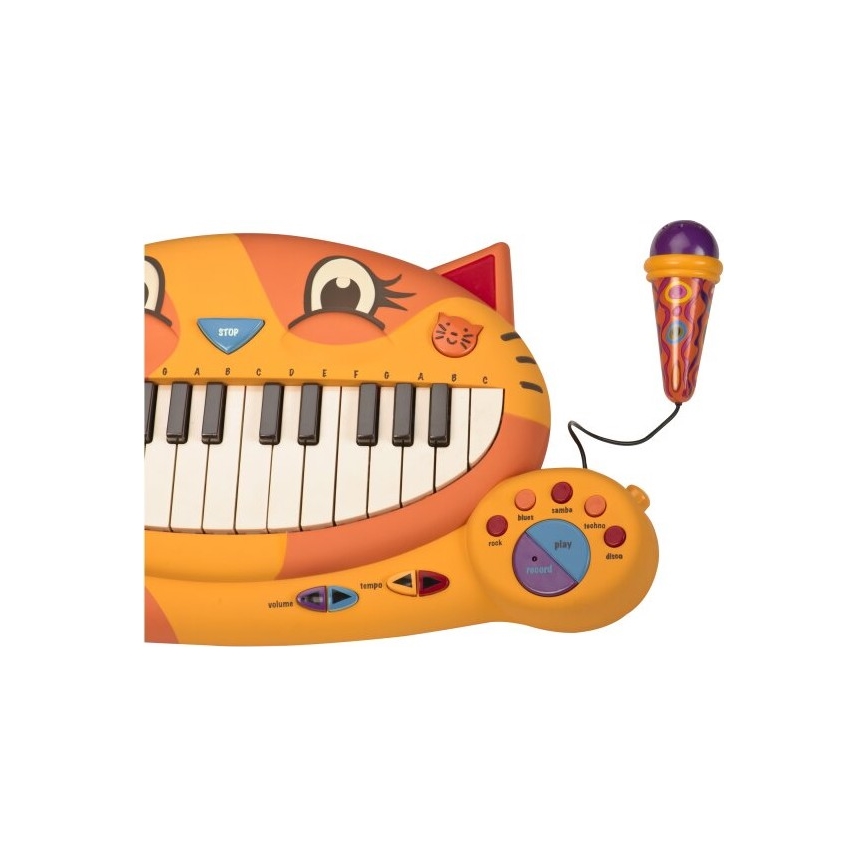 B-Toys - Pianoforte per bambini con microfono Cat 4xAA