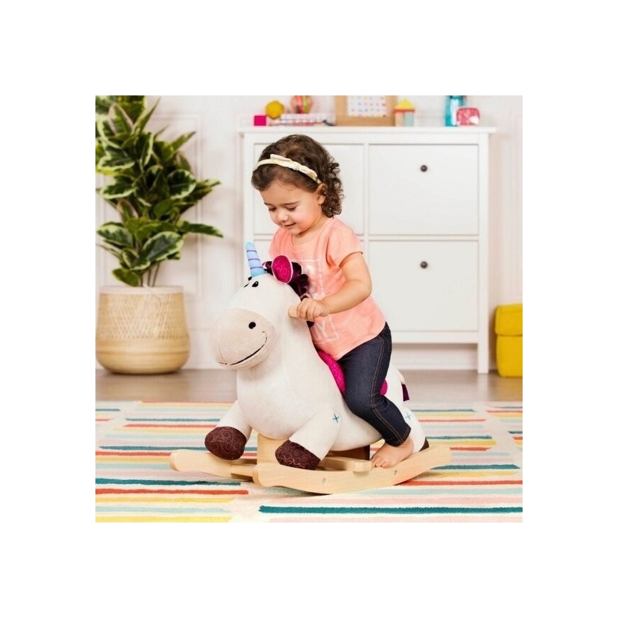 B-Toys - Unicorno a dondolo DILLY DALLY pioppo
