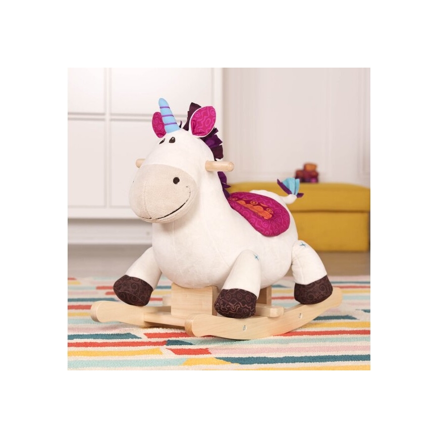 B-Toys - Unicorno a dondolo DILLY DALLY pioppo