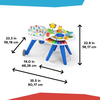 Baby Einstein - Centre d'activités 4-en-1 pour bébé AROUND WE GROW 3xAA