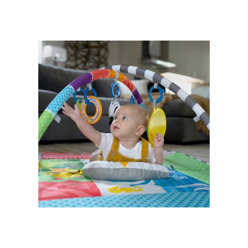 Baby Einstein - Coperta per bambini per giocare a 5in1 PATCH'S COLOR PLAYSPACE