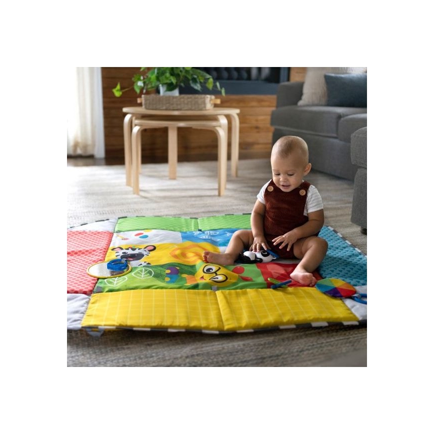 Baby Einstein - Coperta per bambini per giocare a 5in1 PATCH'S COLOR PLAYSPACE