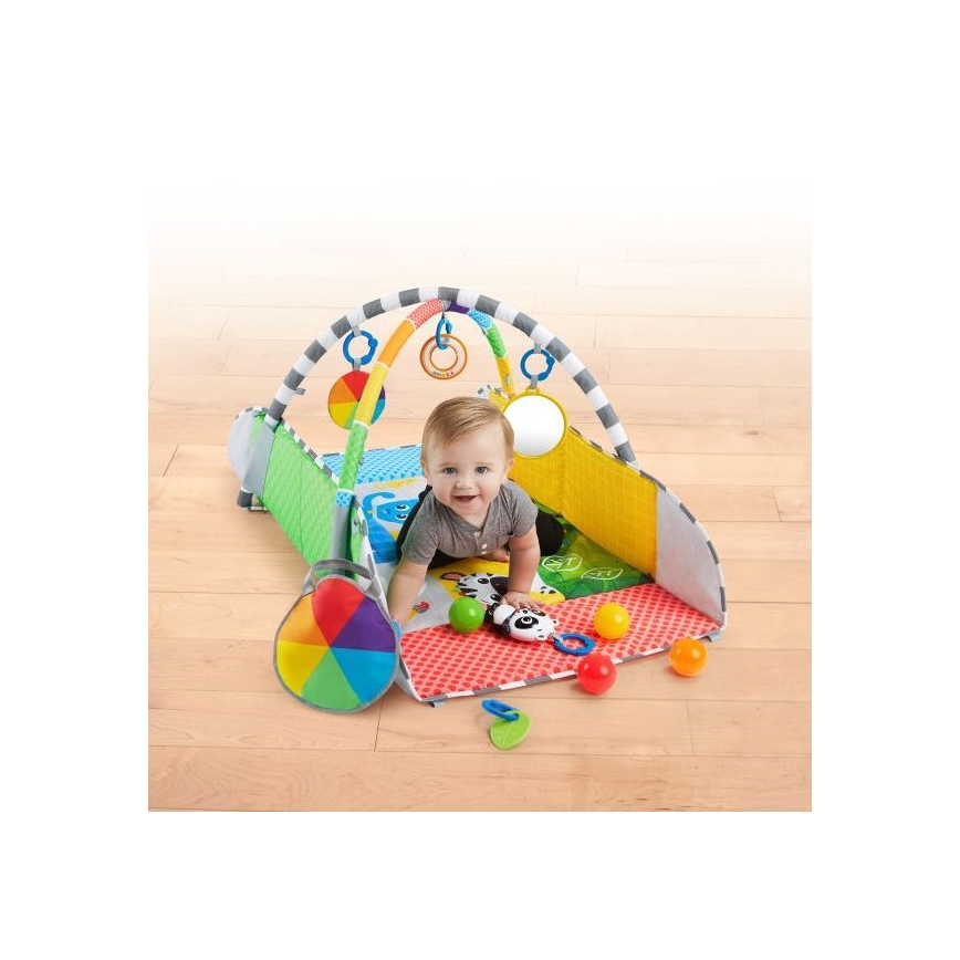 Baby Einstein - Coperta per bambini per giocare a 5in1 PATCH'S COLOR PLAYSPACE