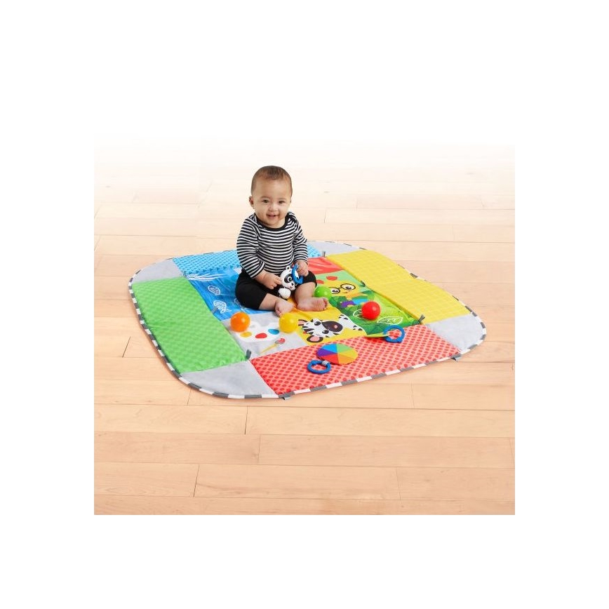 Baby Einstein - Coperta per bambini per giocare a 5in1 PATCH'S COLOR PLAYSPACE