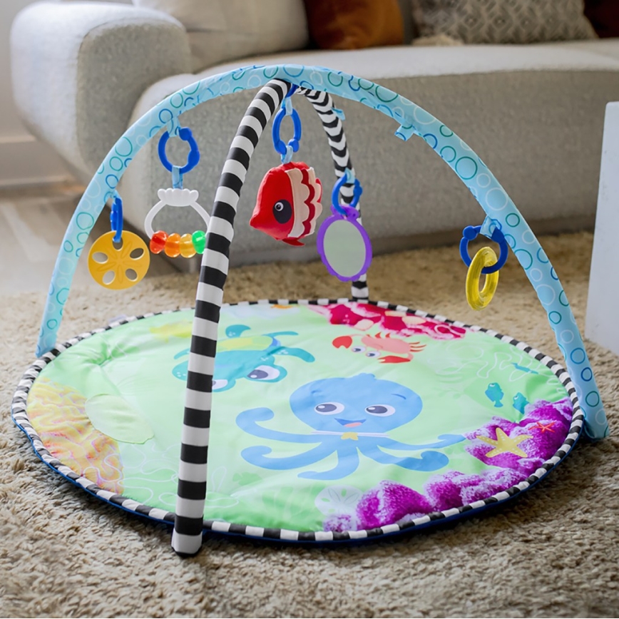Baby Einstein - Couverture de jeu enfant avec matelas d'eau 2en1 SEA FLOOR EXPLORERS