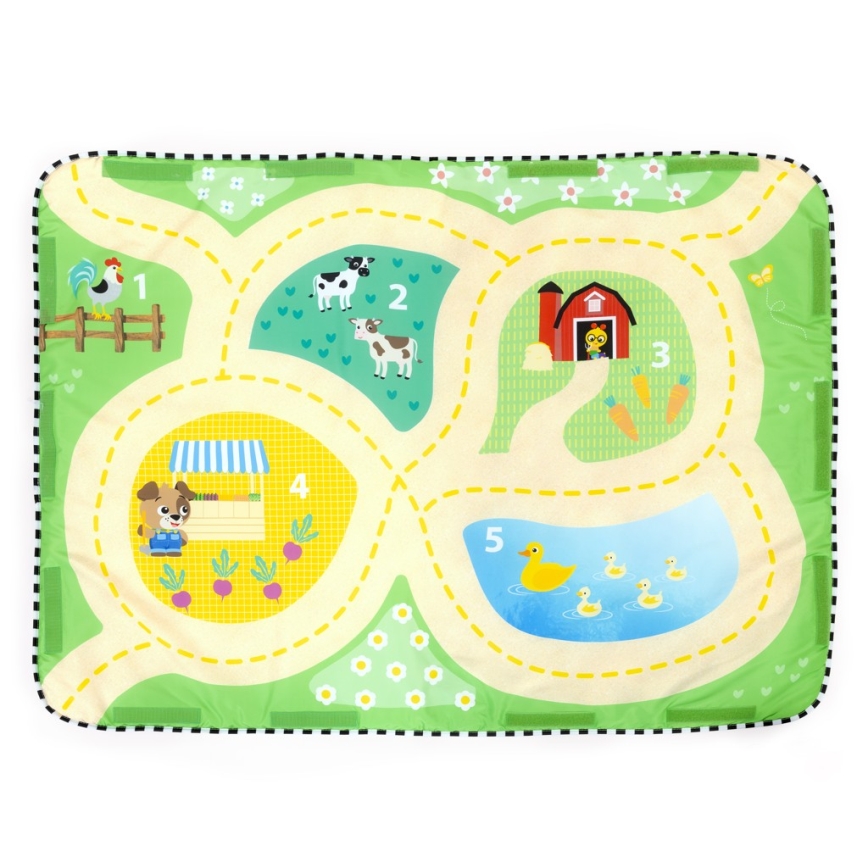 Baby Einstein - Tappeto da gioco per bambini BUSY BARNYARD 4xAA