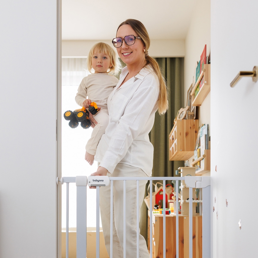 BabyOno - Barrière de sécurité 75-96 cm blanche