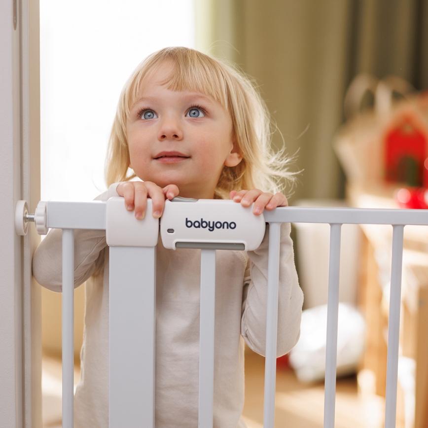 BabyOno - Barrière de sécurité 75-96 cm blanche