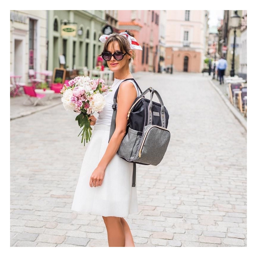 BabyOno - Sac à dos de rechange pour poussette Oslo Style noir