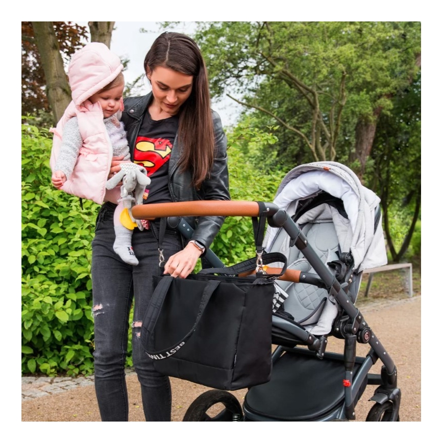 BabyOno - Sac à langer pour poussette Best Time Ever noir